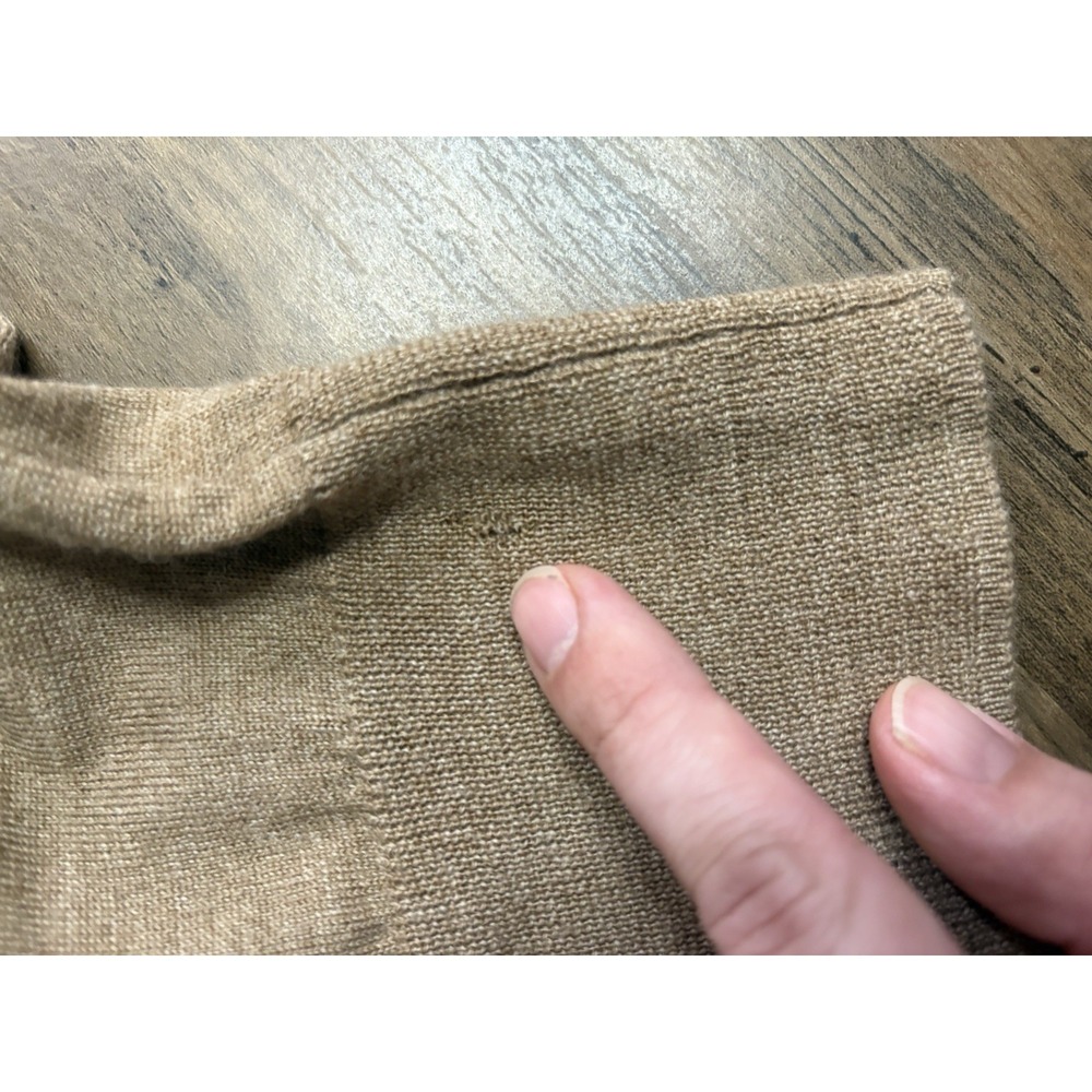 J Crew Women's Cashmere Turtleneck Tan Top Sweater Size XS *Read Description* - Picture 5 of 9